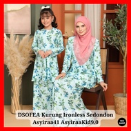 Raya 2024 Dsofea Kurung Ironless Asyiraa 41 Kid 9.0 (1) Sedondon Ibu Anak Baju Tak Payah Gosok