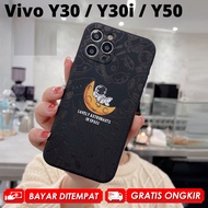 Casing Vivo Y30 Y30i Y50 Soft Case Cute Astronot Liquid Mate 3D Camera