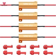 4Pcs 50W 6ohm Load Resistors for LED Turn Signals - Led Load Resistor Kit, Fix LED Bulb Flash