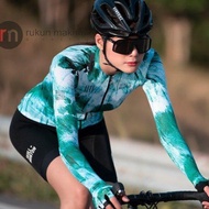 Monton Women Cycling Jersey Long Sleeve Spring Green - Long Sleeve