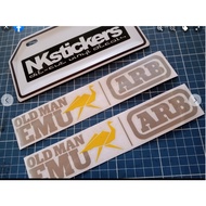 2pcs. OLD MAN EMU Stickers