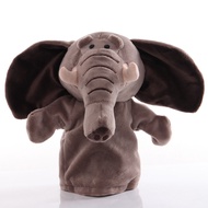 25cm Animal Hand Puppet Elephant Plush Toys Baby Educational Hand Puppets Cartoon Pretend Telling Story Doll for Children Kids