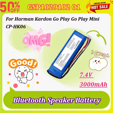 New GSP1029102 01 7.4V 3000mAh Bluetooth Speaker Battery for Harman Kardon Go Play Go Play Mini CP-H