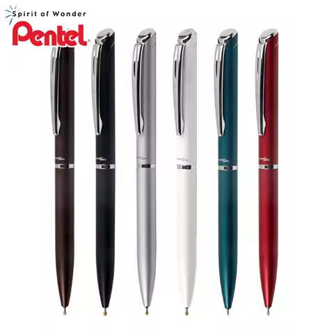 1pcs Japan PENTEL Gel Pen Quick Dry Rotating 0.5mm Syringe Metal Body Black Ink Student Supplies Sta
