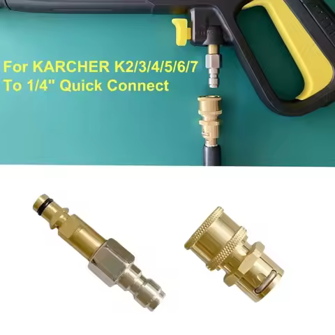 High Pressure Washer Accessories 1/4 Quick Connector Anti-Tangle Adapter Connect Hose and Water Gun 