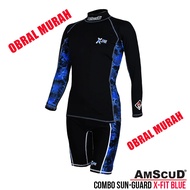 Sale!! Sun Guard & Short Pants AmScuD Long X-Fit BLUE / Swimwear / Snorkeling Diving Clothing / Divi