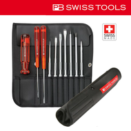 PB Swiss Tools ชุดไขควง พร้อมซองหนัง 10 ตัว/ชุด PB 215.L ไขควงเปลี่ยนแกนได้