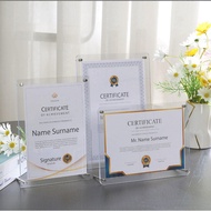 A4 Acrylic Photo Frame A3 Placement Certificate Frame 10 Inches Display Stand Acrylic Photo Frame A5