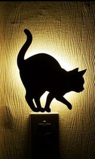 日本貓壁聲控燈 cat wall light