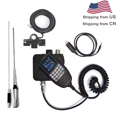 ANYSECU WP-9900 25W FM Radio UV Dual Band 136-174 & 400-480MHz Tri-Display Two Way Radio KT-WP12 VOX