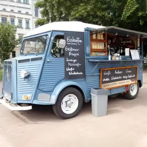 FOODLINE All Day Service Mobile Food Cart Indoor Outdoor Dual Use Expandable Counter Street Food Sta