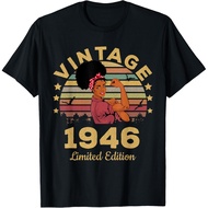 Men's cotton T-shirt Vintage 1946 Made In 1946 75th Birthday Women 75 Years T-Shirt