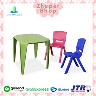 1 Set Olymplast Children's Study Table and Chair 2 chairs OK 305 + OCT 08 Table