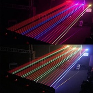 DJ RGB Laser 6 Heads Laser Moving Head Light DMX512 Stage Effect Lighting Projector Disco Music Danc