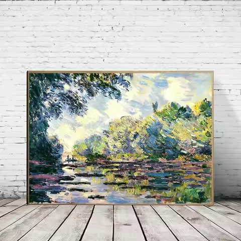 Famous Artist Claude Monet Romantic Artwork Canvas Painting Wall Art Posters and Prints Picture for 