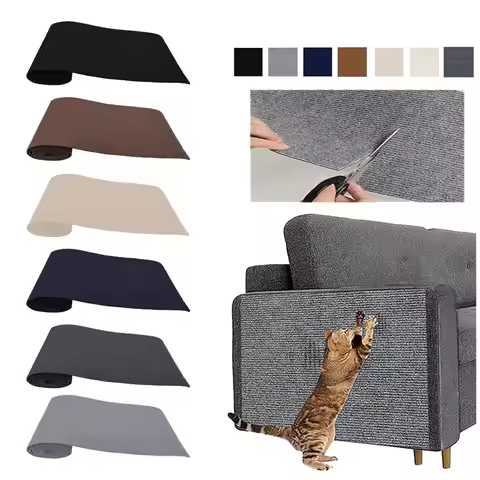Cat Scratcher Sofa Protector Cats Scratcher Pad Board Protection Trimmable Self-adhesive Carpet DIY 