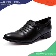 Prelesty Klasik Fashion Sepatu Pantofel Pria Tanpa Tali Kerja Kantor Formal Hitam Putih Cowok Dewasa
