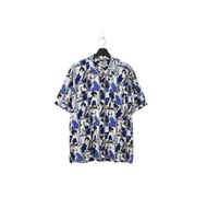 Back to Green- 袖花襯衫 棉質 浮世繪  sf-09vintage shirt