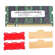 For MT DDR2 4GB 800Mhz RAM+Cooling Vest PC2 6400S 16 Chips 2RX8 1.8V 200 Pins SODIMM for Laptop Memory Easy to Use