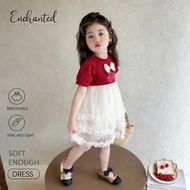[Enchanted Princess] 2-14 Years Old Girls' Tie Dress Imported Quality Fashion baby Girls' Dress