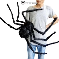 LATATPH Decoration Large Black Spiders, Simulation Plush Halloween Giant Realistic Spider,  Soft Tri