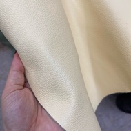 CLEARANCE 1.7mm 5.5sf Soft Pastel Yellow Embossed Cowhide Leather L032