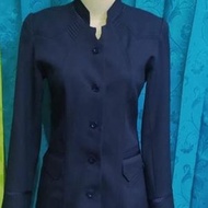 Seragam PNS Wanita Baju Dinas Pemda Blazer PNS Warna Navy Biru Dongker Kode 210