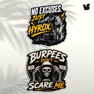 HYROX Aesthetic Stickers | Hyrox Training Vintage Aesthetic Fitness Gym Workout Sticker | Cool Retro