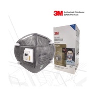 3M™ 9542V หน้ากากคาร์บอน แบบคาดศรีษะ มีวาล์ว มาตรฐาน P2
