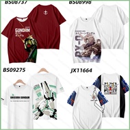 DC2 Mobile Suit Gundam Anime Tshirt Short Sleeve Top the Witch from Mercury Casual Loose Unisex Tee 