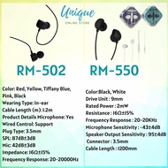 100% ORIGINAL SUPER BASS HIGH QUALITY SOUND REMAX EARPHONE RM-502 EAR PHONE Gaming Super Bass CHRIST