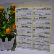 Label Syrup Medicine Etiquette/