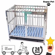 Hot Sale Stainless Steel Cage L95x63x82 กรงสแตนเลส grade202 ราคาถูก คอก หมา คอก สุนัข กรง หมา กรง