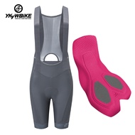 YKYWBIKE Women Cycling Bike Bib Shorts Elastic Interface Padded Tights Bicycle Pants 5-6H ride