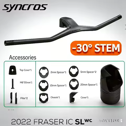 Syncros FRASER IC SL WC For Sparks Frame -30° 740mm 760mm Carbon Fibre Integrated Cockpit MTB Handle