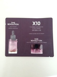 Missha Time Revolution X10 精華+面霜 試用裝 Night Repair Probio Ampoule & Cream