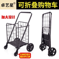 Large Capacity Spray Paint Household Basket Supermarket Handcart Shopping Cart Double Grocery Cart F
