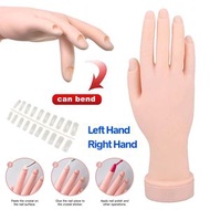 屯京 - [右手 + 100隻手指甲] 美甲初學者練習手 假手橡膠手模型 假手指工具模型 練習手模型
