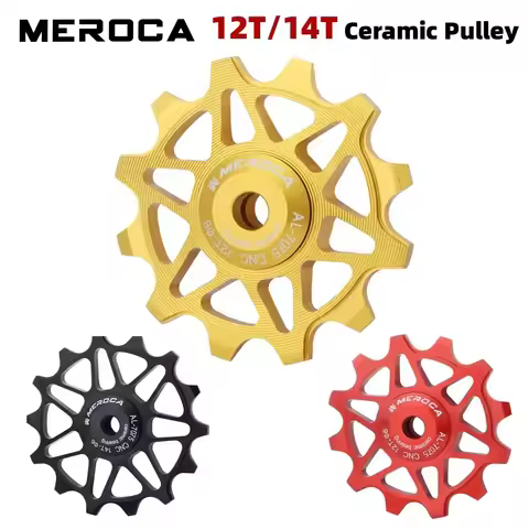 MTB Road Bike 12/14T Ceramic Bearing Pulley 8V 9V 10V 11v Rear Derailleur Guide Wheel for Sram Shima