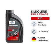 Silkolene Pro 4T Oil | 15W50 | 10W40 Fully Synthetic Ester | 1L Motorcycle Engine Oil Pro 4 XP - Red