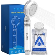 ALTHY Filtered Shower Head with Handheld, High Pressure SPA Shower Heads with Water Filter - Care fo