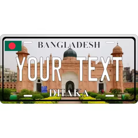 Custom Bangladesh Dhaka City Vintage Metal Sign Retro Wall Decor Home Bar Man Cave Waterproof