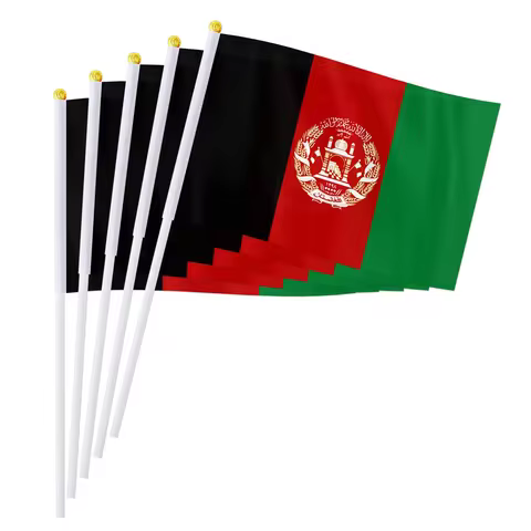 14*21cm Afghanistan Hand Flag, Afghan National Flag World Countries Decor Gifts Small Hand Held Wavi