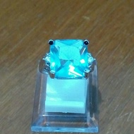 Cincin Aquamarine Ring Perak Wm