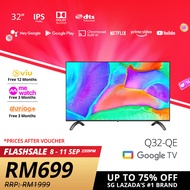 PRISM+ Q32 Google TV | 32 inch | Google Play Store | Inbuilt Chromecast | IPS Panel | Netflix & Yout