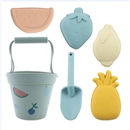 MINMENG  Sand Play Tool Set Children's Beach Bucket Silicone Sand Digging Bucket Seaside Water Play 