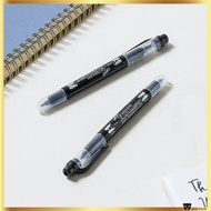 Dong-A One Touch Twin Marker Pen 2pcs – Dual Tip 2.0mm & 1.0mm Black (Made in Korea)