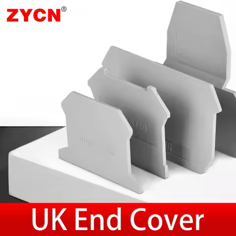 10Pcs D-UK 2.5B End Cover For Din Rail Terminal Block Plate UK1.5/3-25N Accessories Caps UKK3
