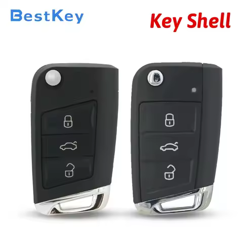 VW Key Shell Golf 7 Best Key VW Golf 7 Flip Key Shell 3 Button Blade HU162 HU66 PN 5G0 959 753 AB Em