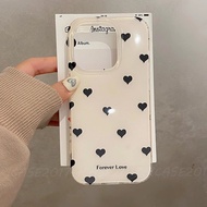 Simple Full Screen Black Love Samsung S26 S25 S24 S23 Ultra S22+S21 FE A51 M32 A31 Shock-Resistant P